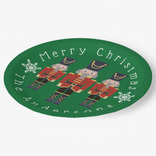 Assiettes En Carton Personnalisation des noix rouges (Angle)