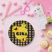Assiettes En Carton Personnalisation du parti Emoji (Fête)
