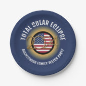 Assiettes En Carton Personnalisé 2024 TOTAL SOLAR ECLIPSE USA (Devant)