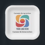 Assiettes En Carton Personnalisé Ajouter votre logo d'entreprise<br><div class="desc">Plaque papier simple et chic pour une entreprise moderne ou une entreprise. Ajoutez votre logo et votre nom d'entreprise personnalisés.</div>