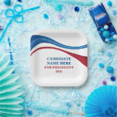 Assiettes En Carton Personnalisé Ajouter votre propre candidat à la pr (Fête)