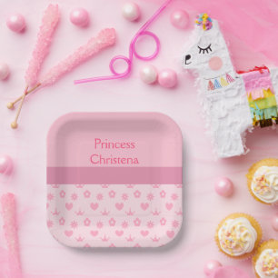 Assiettes En Carton Personnalisé Anniversaire Notre Petite Princesse