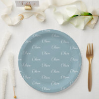 Personnalisé Blue Girly Nom élégant