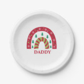 Assiettes En Carton Personnalisé Famille unique Boho Rainbow (Devant)