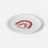 Assiettes En Carton Personnalisé Famille unique Boho Rainbow (Angle)