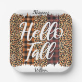 Assiettes En Carton Personnalisé Hello Fall (Recto)