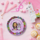 Assiettes En Carton Personnalisé Joyeux Anniversaire licorne et fée (Fête)