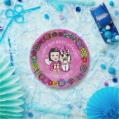 Assiettes En Carton Personnalisé Joyeux Anniversaire licorne et fée (Fête)