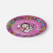 Assiettes En Carton Personnalisé Joyeux Anniversaire licorne et fée (Angle)