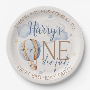 Assiettes En Carton Personnalisé ONEderful 1st Birthday Party Plates