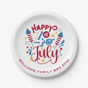 Assiettes En Carton Personnalisé Patriotique 4 juillet