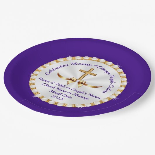 Assiettes En Carton Personnalisé, Plaques en papier chrétien, N'IMPORT (Angle)