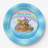 Assiettes En Carton PERSONNALISÉ, Plaques en papier d'arche de Noah. 3 (Devant)