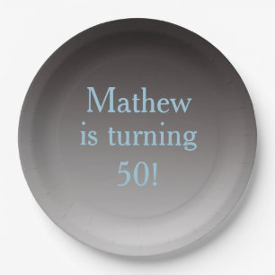 Assiettes En Carton Personnalisé "tournant 50" cinquantième