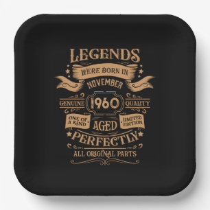 Assiettes En Carton Personnalisé vintage 65e anniversaire légendes cad