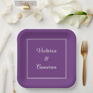 Assiettes En Carton Personnalisé violet