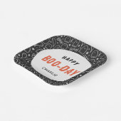 Assiettes En Carton Personnalisée Cute Ghosts Bonne fête d'anniversair (Angulaire)