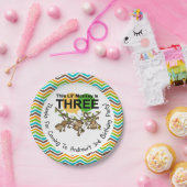 Assiettes En Carton PersonnaliséPetits singes Plaques papier 3e annive (Fête)