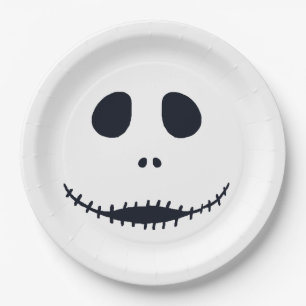 Assiettes En Carton Personnaliser Cool Halloween visage effrayant