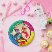 Assiettes En Carton Personnaliser de plat de partie de super héros il (Fête)