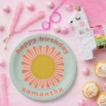 Assiettes En Carton PERSONNALISER IT Pink Daisy Tournesol Joyeux anniv<br><div class="desc">Décorez votre tenue avec cette plaque de papier personnalisée cool. Un décor de rêve pour une fête ! Vous pouvez le customiser avec votre propre texte en cliquant sur "personnaliser" et modifier les couleurs et les placements de police également. Consultez ma boutique pour plus de couleurs et de motifs !...</div>