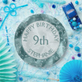 Assiettes En Carton Personnaliser : "Joyeux anniversaire" Aq uaTexture (Fête)