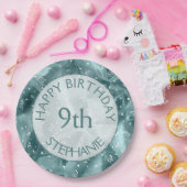 Assiettes En Carton Personnaliser : "Joyeux anniversaire" Aq uaTexture (Fête)