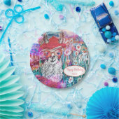 Assiettes En Carton Personnaliser Joyeux anniversaire Mama Llama (Fête)