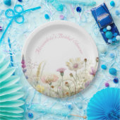 Assiettes En Carton Personnaliser la Fête des mariées Fleurs sauvages (Fête)