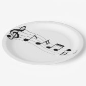 Assiettes En Carton Personnaliser Musical Notes Party Plaque (Angle)