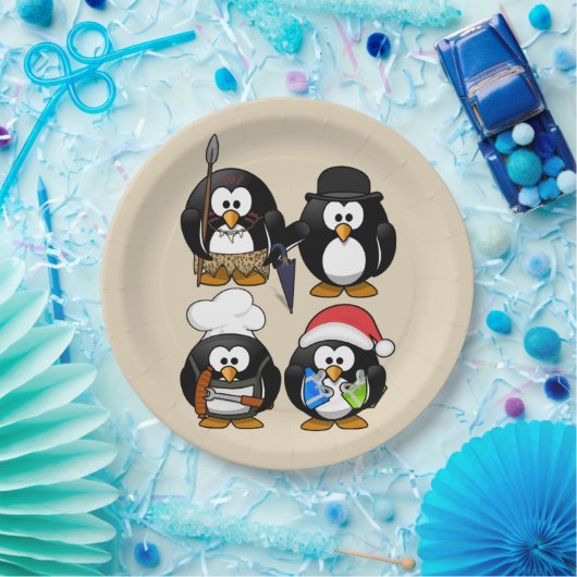 Assiettes En Carton Personnaliser Parti des mignons pingouins (Fête)