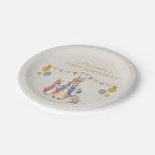 Assiettes En Carton Personnaliser Peter lapin lin beige 1er anniversai (Angle)
