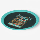 Assiettes En Carton Personnaliser Retro Elephant Tiki Bar (Angle)