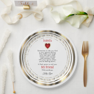 Assiettes En Carton Personnaliser Treat Plate - Amis, Famille, Etc...