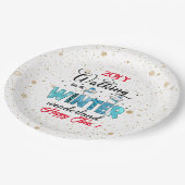 Assiettes En Carton Personnaliser Winter Wonderland (Angle)