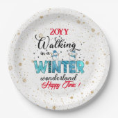 Assiettes En Carton Personnaliser Winter Wonderland (Devant)
