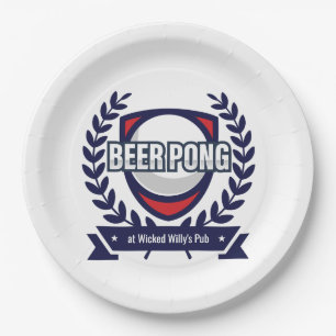 Assiettes En Carton Personnalisez ce logo Beer Pong