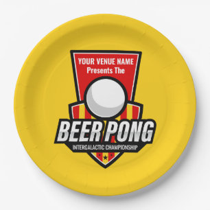 Assiettes En Carton Personnalisez ce logo Beer Pong