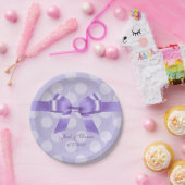 Assiettes En Carton Personnalisez ces plaques de points Polka violet e (Fête)