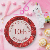 Assiettes En Carton Personnalisez: "Joyeux anniversaire" Textes rouges (Fête)