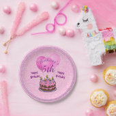 Assiettes En Carton Personnalisez : Rose texturisé de 5ème (Fête)