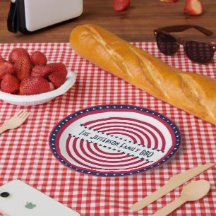 Assiettes En Carton Personnalité nommée le 4 juillet Patriot Rouge B
