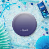 Assiettes En Carton Personnalized gradient ombre navy blue (Fête)