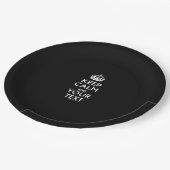 Assiettes En Carton Personnalized KEEP CALM AND Your Creative Text (Angle)