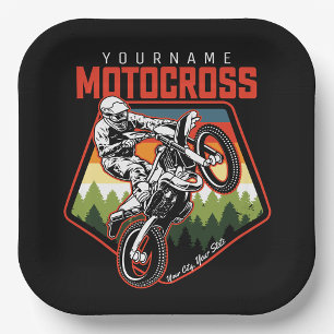 Assiettes En Carton Personnalized Motocross