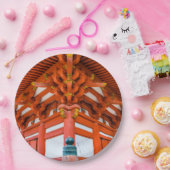 Assiettes En Carton Perspective ascendante de la pagode, Miyajima (Fête)