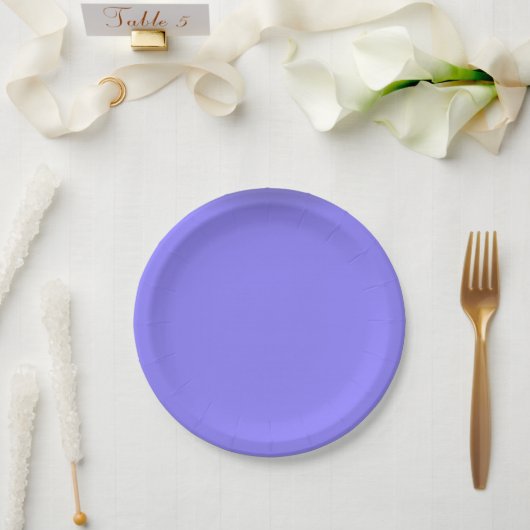 Assiettes En Carton Pervenche, uni, (Mariage)