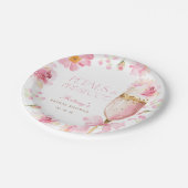 Assiettes En Carton Pétales de cou rose Fête des mariées de poursuites (Angle)