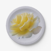 Assiettes En Carton Pétales de rose jaune (Devant)