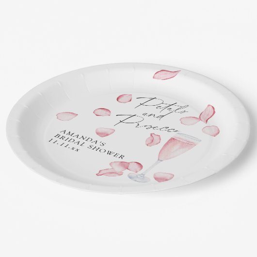 Assiettes En Carton Pétales et Fête des mariées du ministère public (Angle)